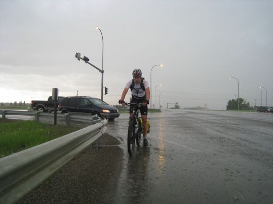 Biking in the rain