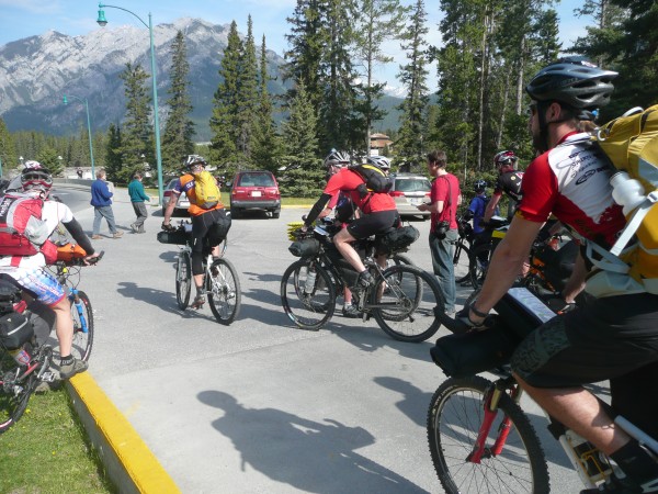 The racers set off from Banff - we'll be there in one week's
time