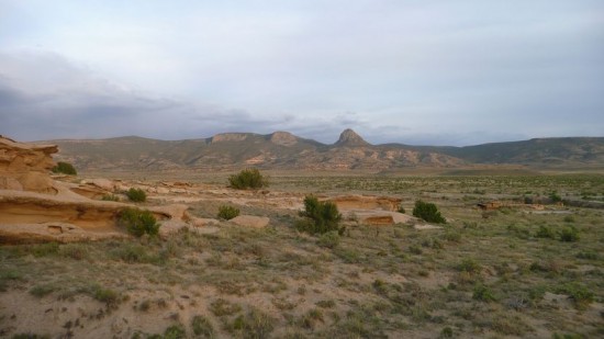 The view from our desert camp site